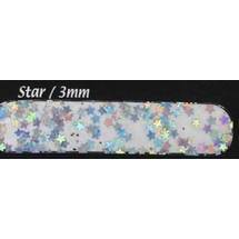PC Tech Glitter  Silver Star 3 mm 
