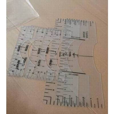 PC Tech Trnsfr Presses T-Shirt Ruler Guide Alignment SET 04+07 (TSRGA47)