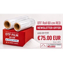 DTF Films (Oil Based) DTF Roll 60 cm RED - newsletter OFFER