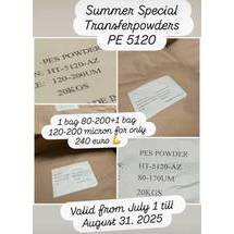 PC Tech Trnsfr Pwdrs (China) DTF Transferpowder 5120 CO-PES 80-120-200 mu