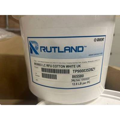 Rutland Inks UK 2026 Rutland NPT M3 9803 Low Cure RFU Cotton White (M3 9803 --- 01 GALLON BOX)