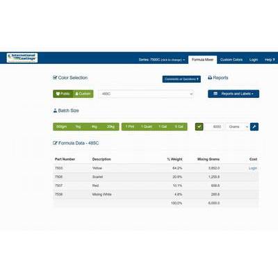International Coatings IC 7500 Software  (IC 7500)
